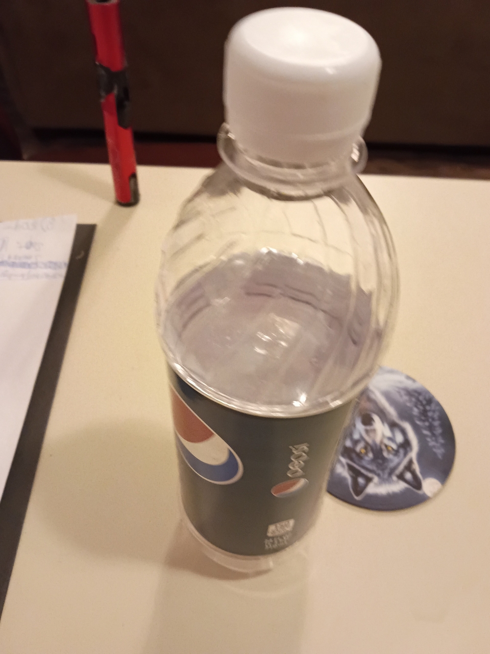 Pepsi Clear Bottle Diversion Safe with White Cap and Blue-Red Logo